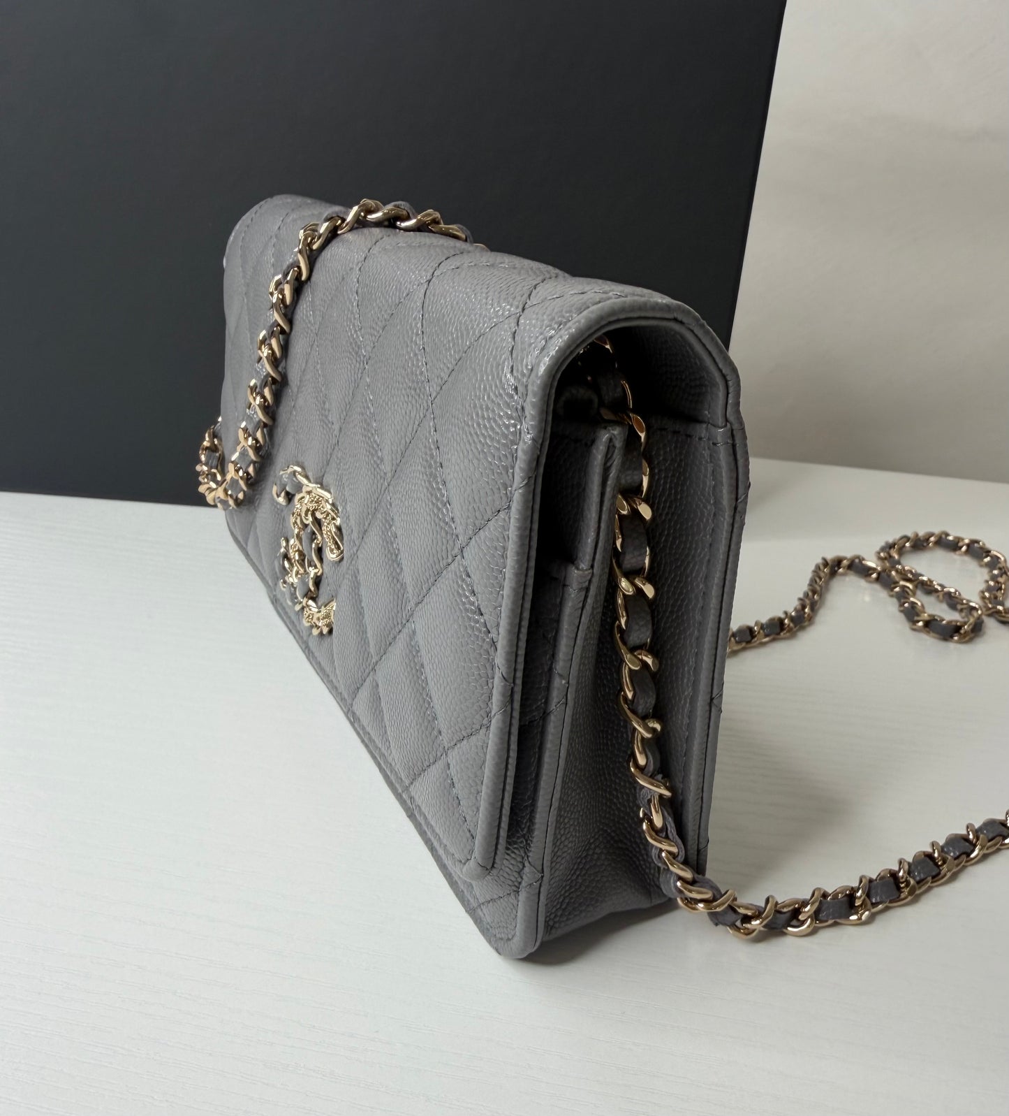 Chanel Grey Caviar WOC
