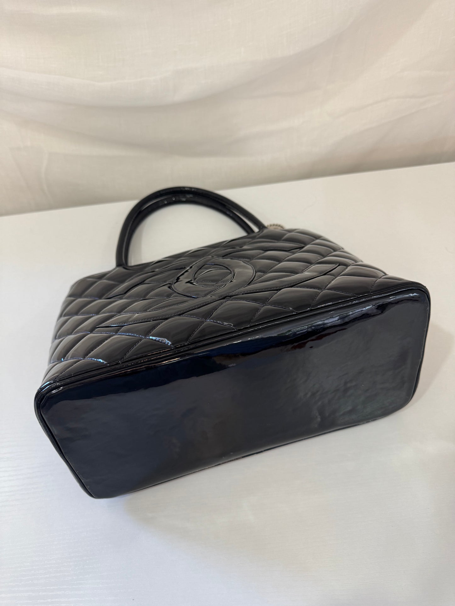 Chanel Medallion Patent Tote