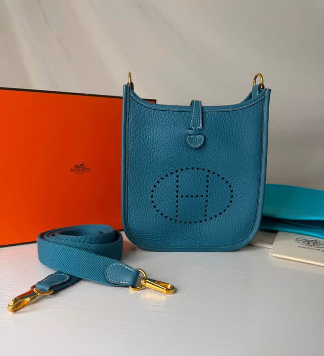 Hermes Evelyn TPM Blue Jean