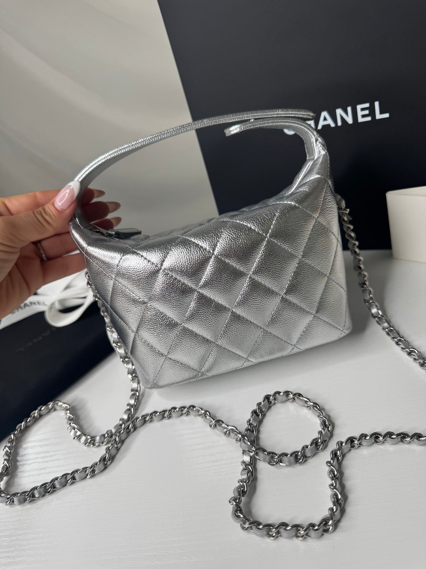Chanel Caviar Mini Hobo Re-Waffle