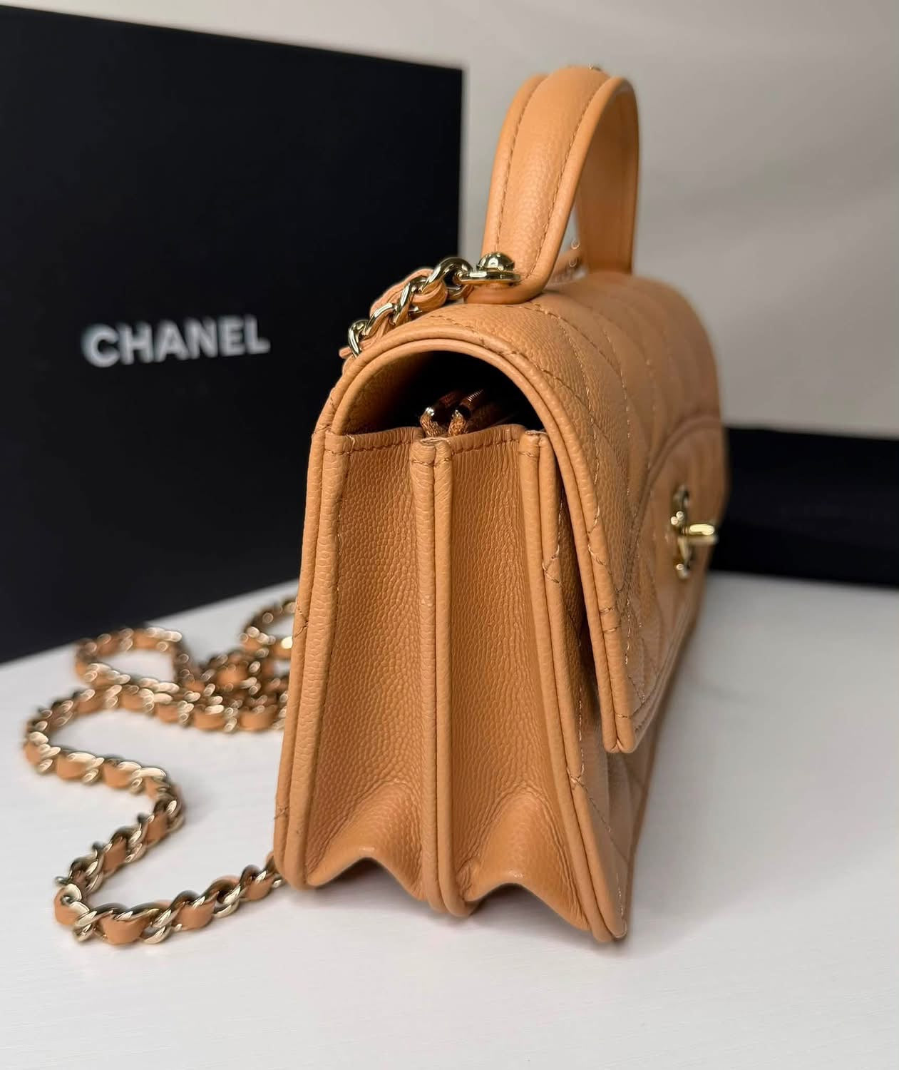 Chanel Caviar Clutch on Chain