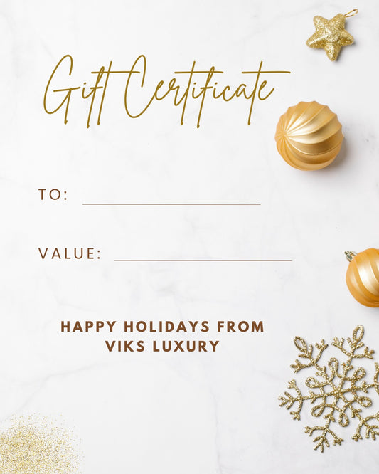 Viks Luxury Holiday Gift π Certificate $450