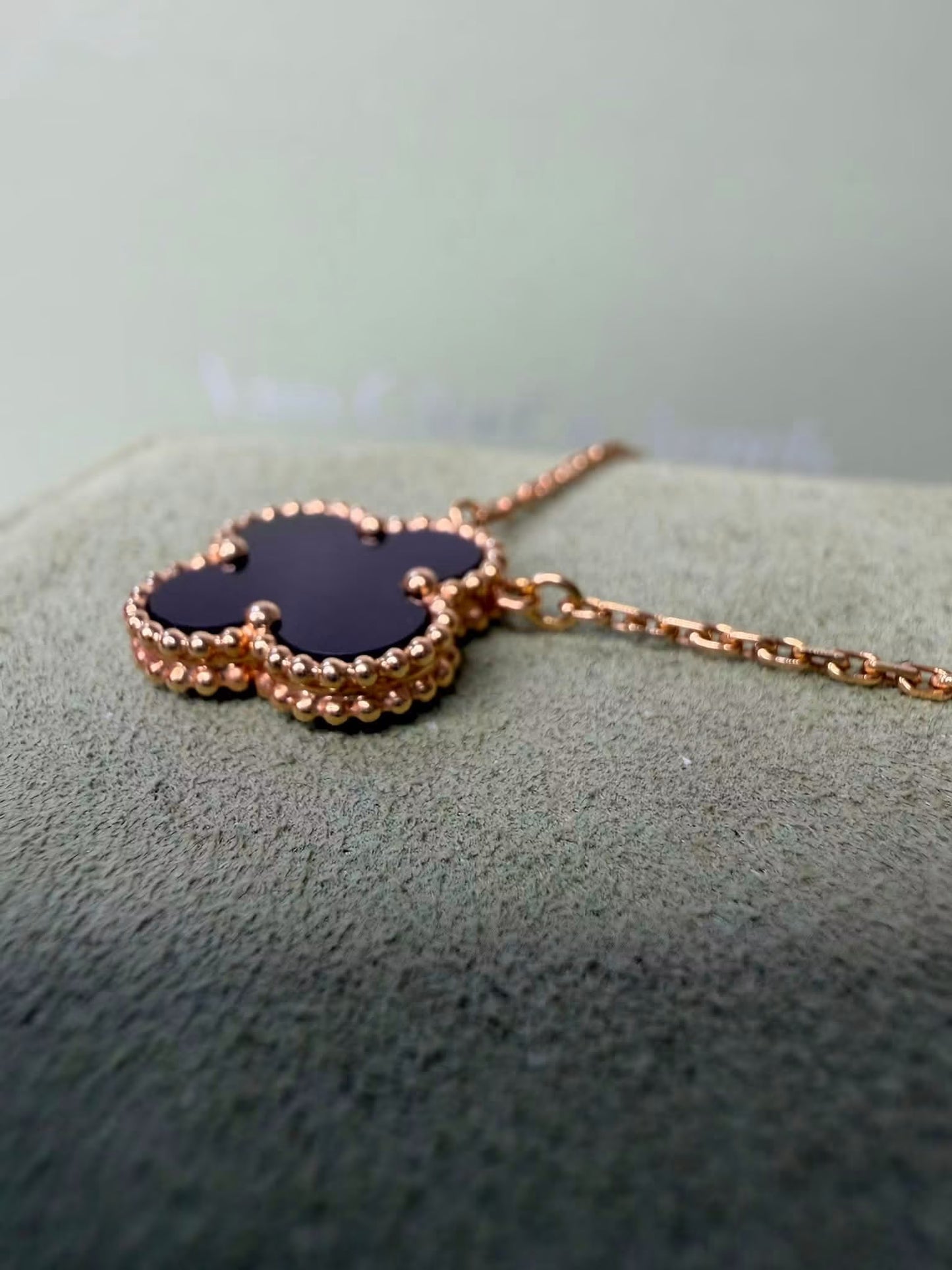 VCA Vintage Onyx Necklace (rewaffle)