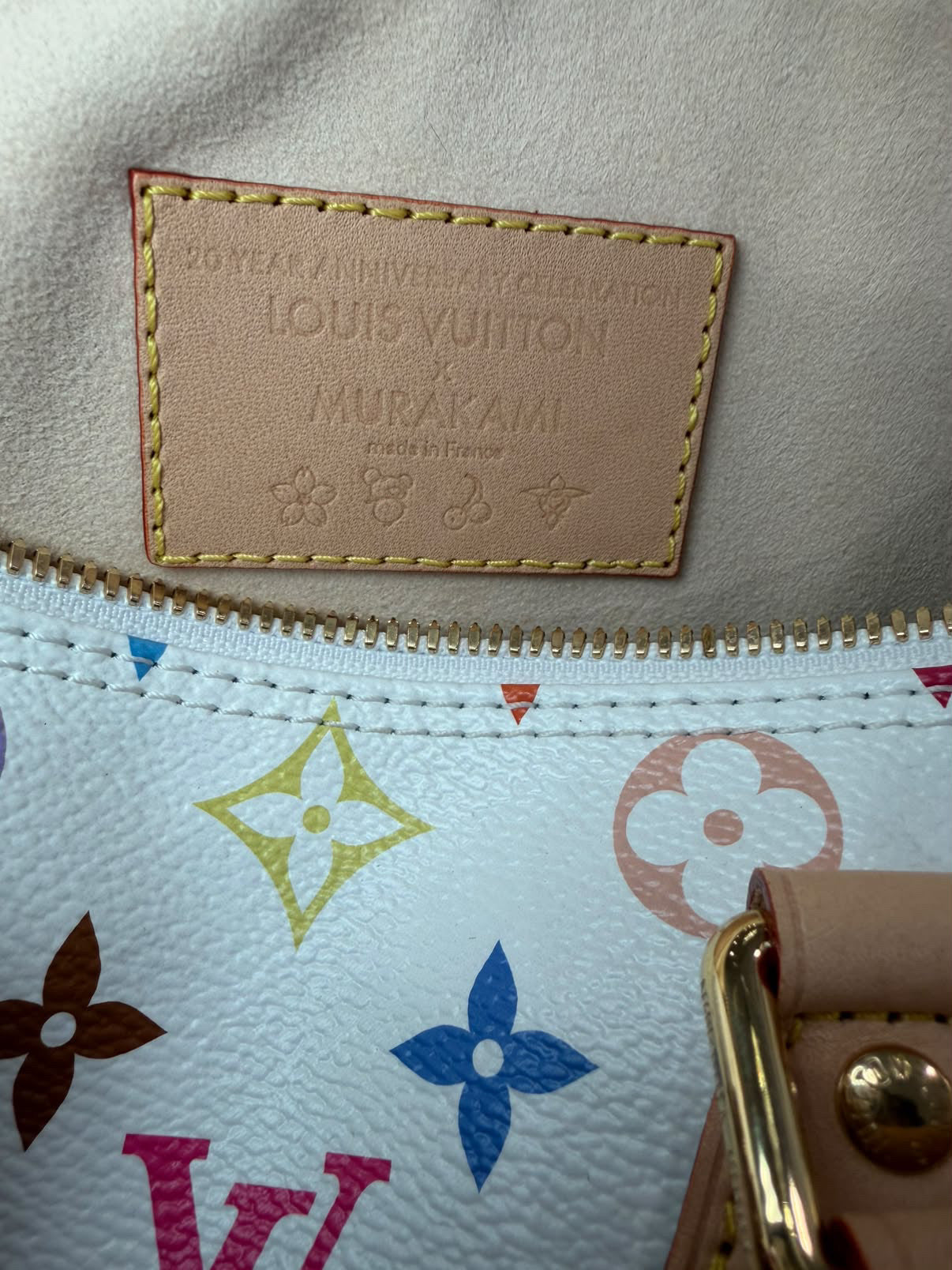 LV X TM Monogram Multicolor Speedy Bandouliere 25 White