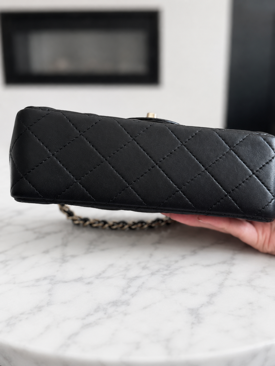 Chanel Mini Lambskin BLK GHW