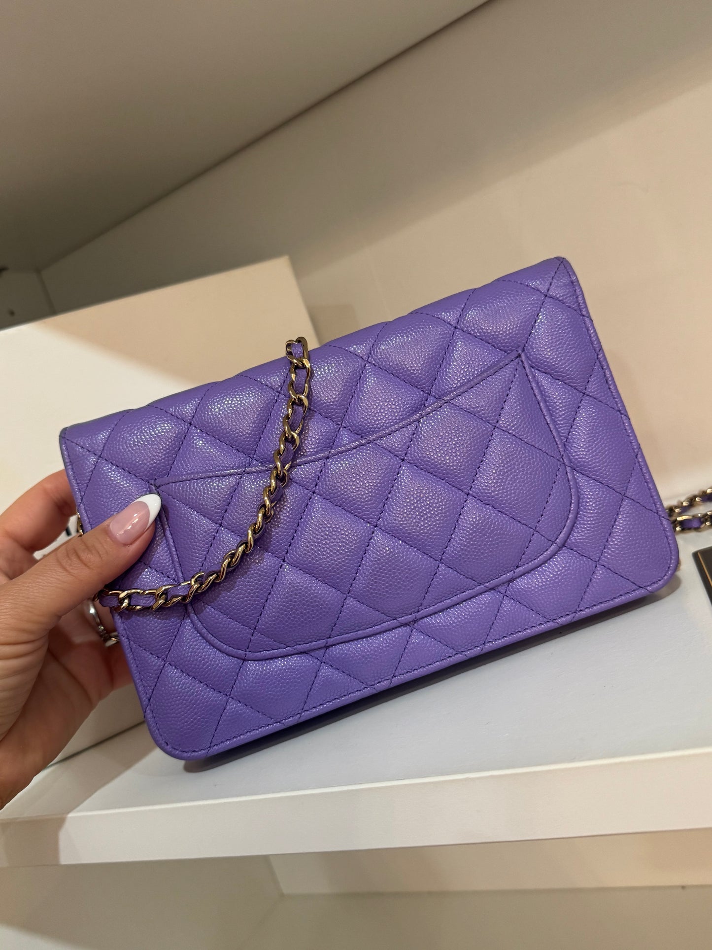 Chanel Caviar WOC Purple GHW