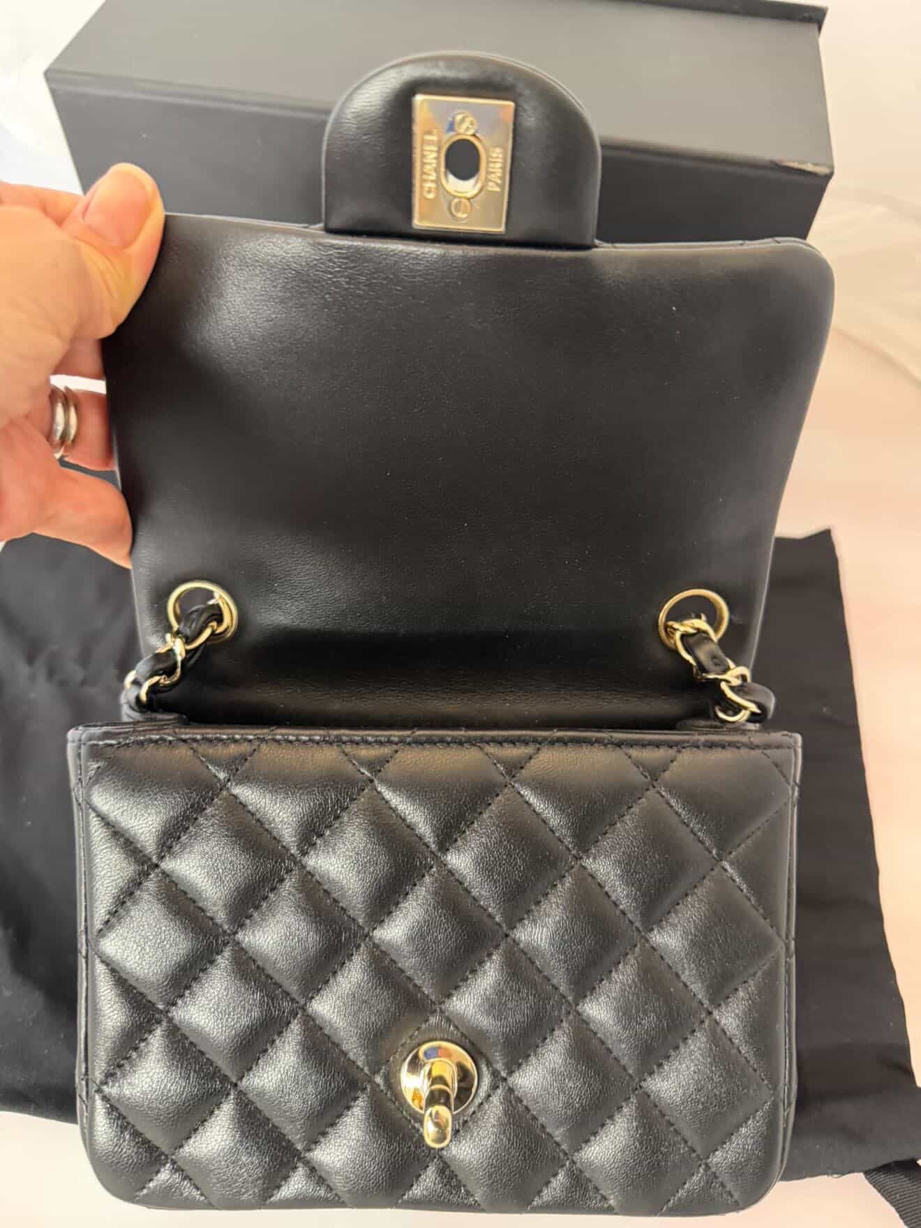 Chanel Mini Lambskin Black GHW