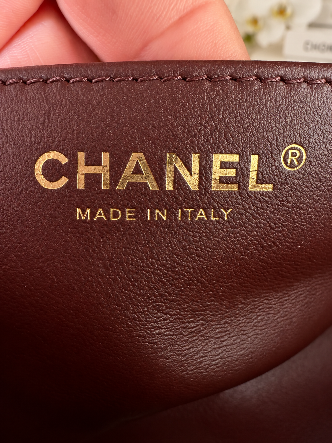 Chanel Caviar Boy Brown