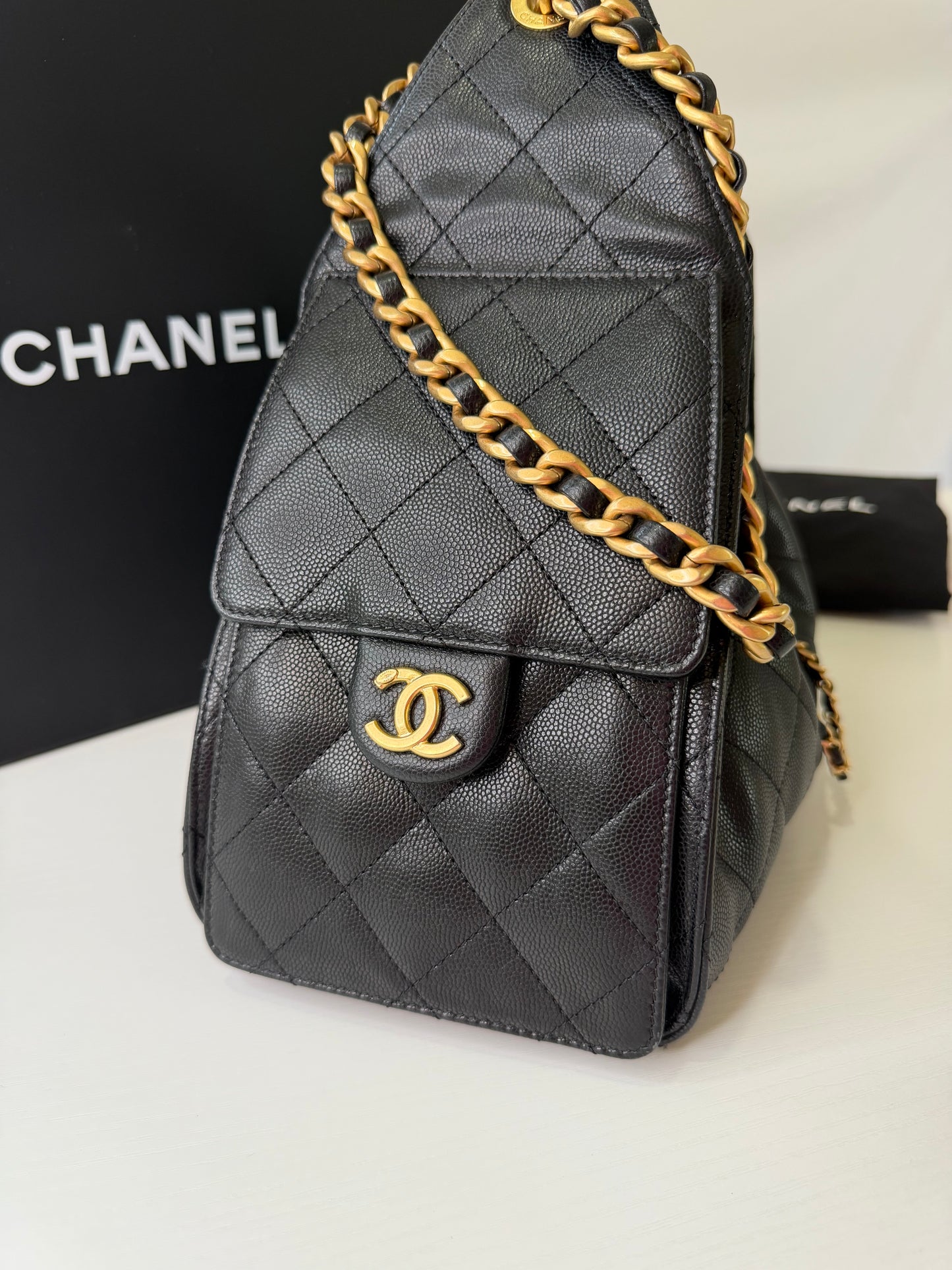 Chanel 25 Small Black GHW