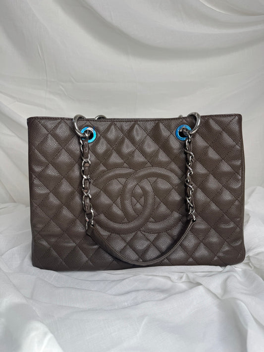 Chanel GST Caviar Taupe (grey/brown) SHW