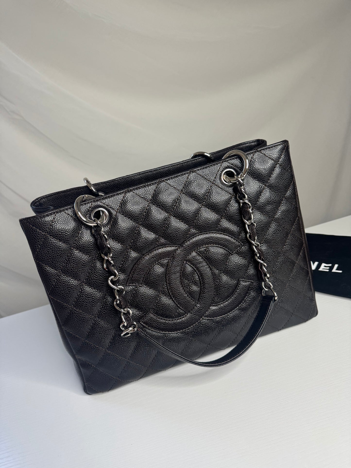 Chanel Caviar GST Chocolate