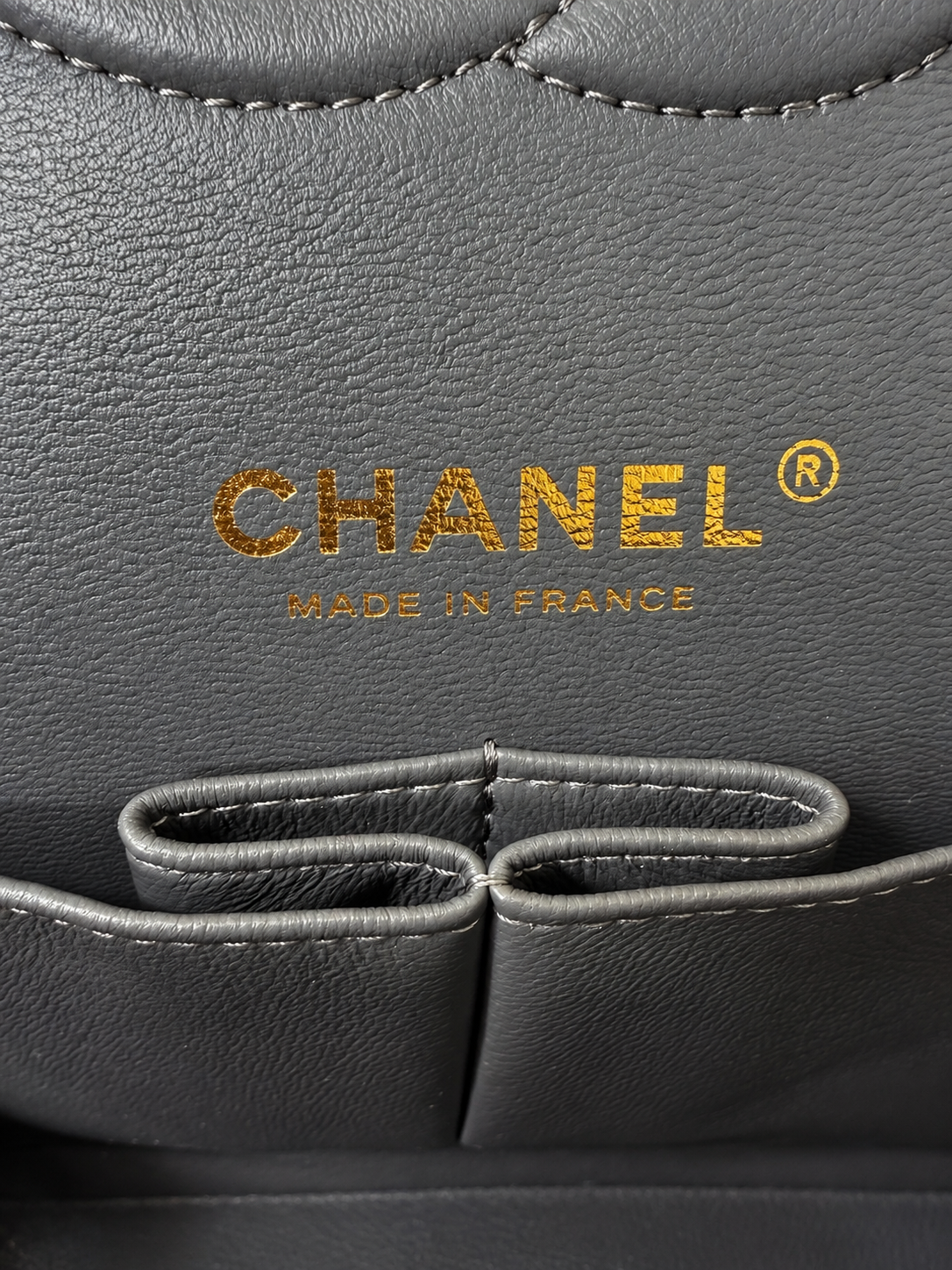 Chanel Caviar Classic Flap Grey GHW