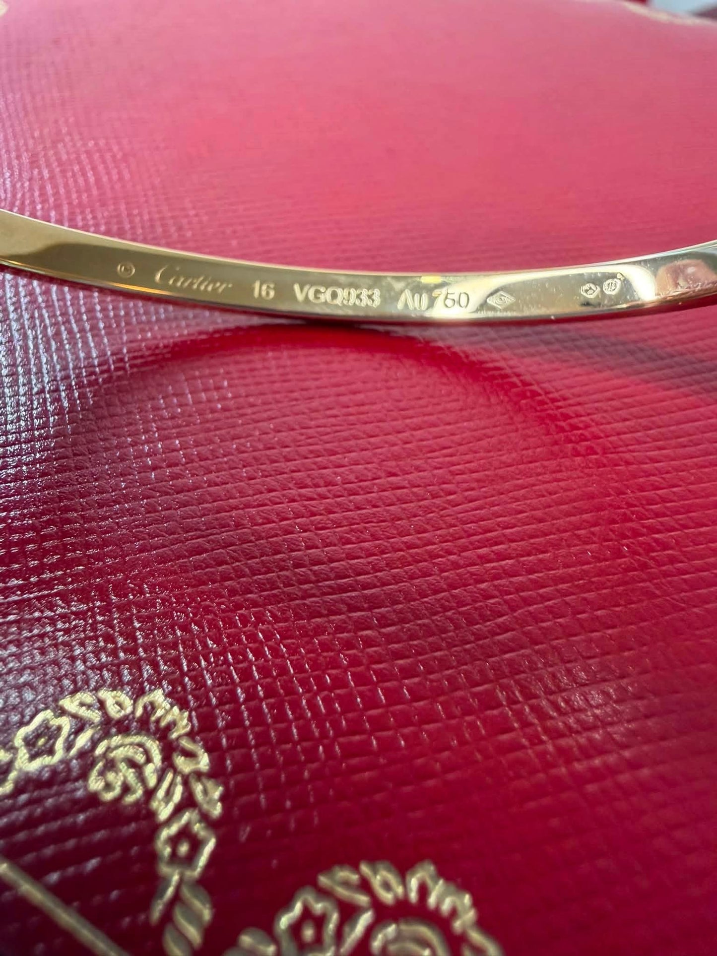 Cartier 6 Diamond Love Bracelet Small YG Size 16