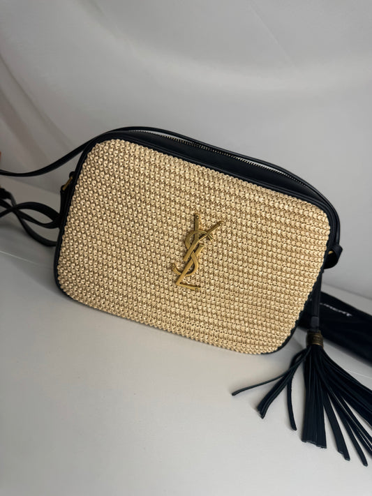 YSL Raffia Camera Bag