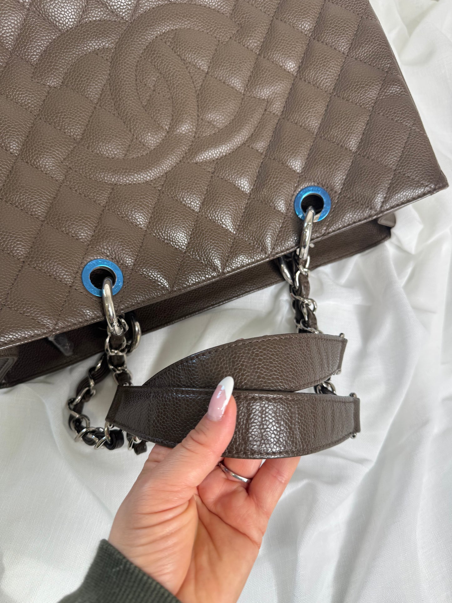 Chanel GST Caviar Taupe (grey/brown) SHW