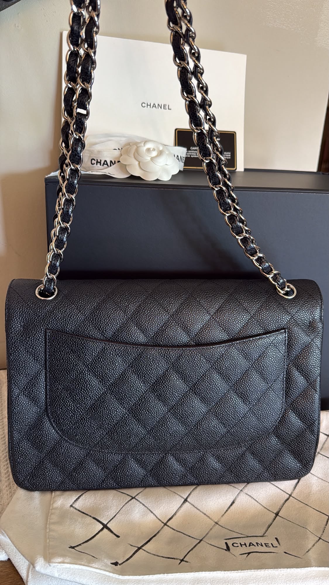 Chanel Caviar Jumbo Black SHW
