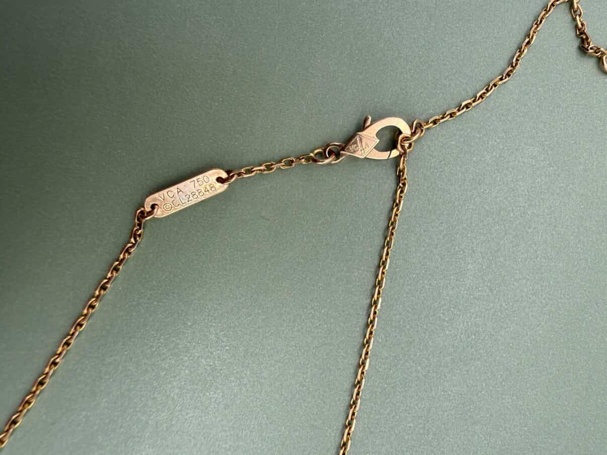 VCA Gold Hammered Necklace