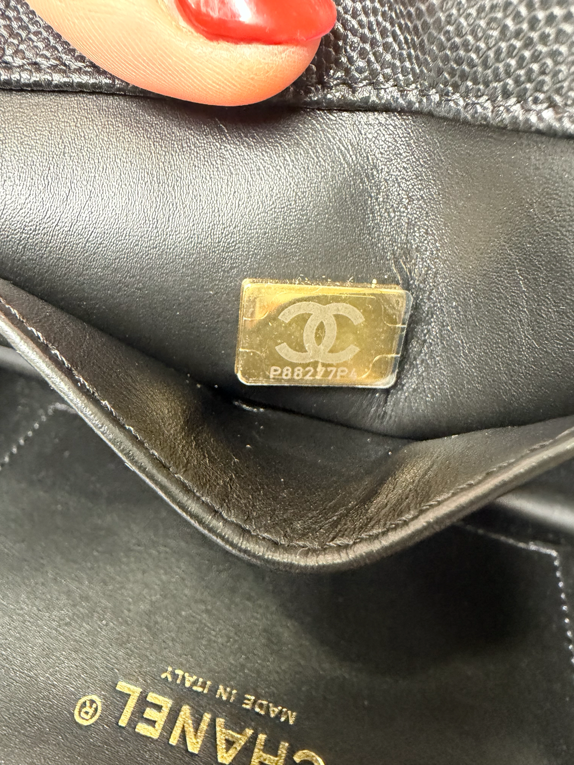 Caviar Quilted Coco First Flap Black
