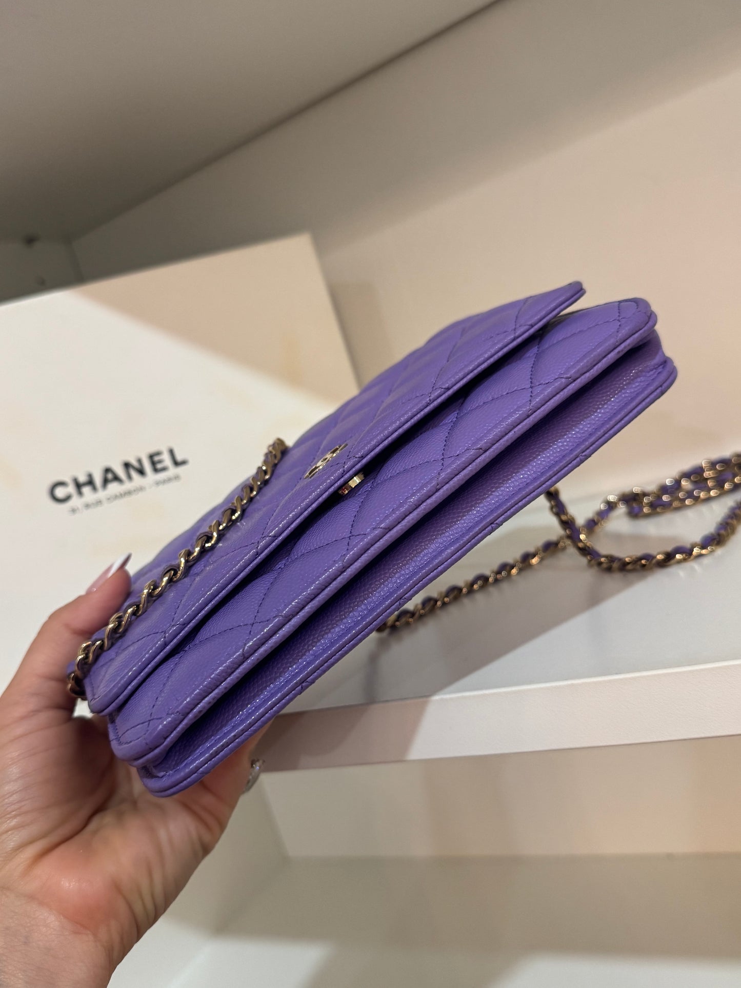 Chanel Caviar WOC Purple GHW