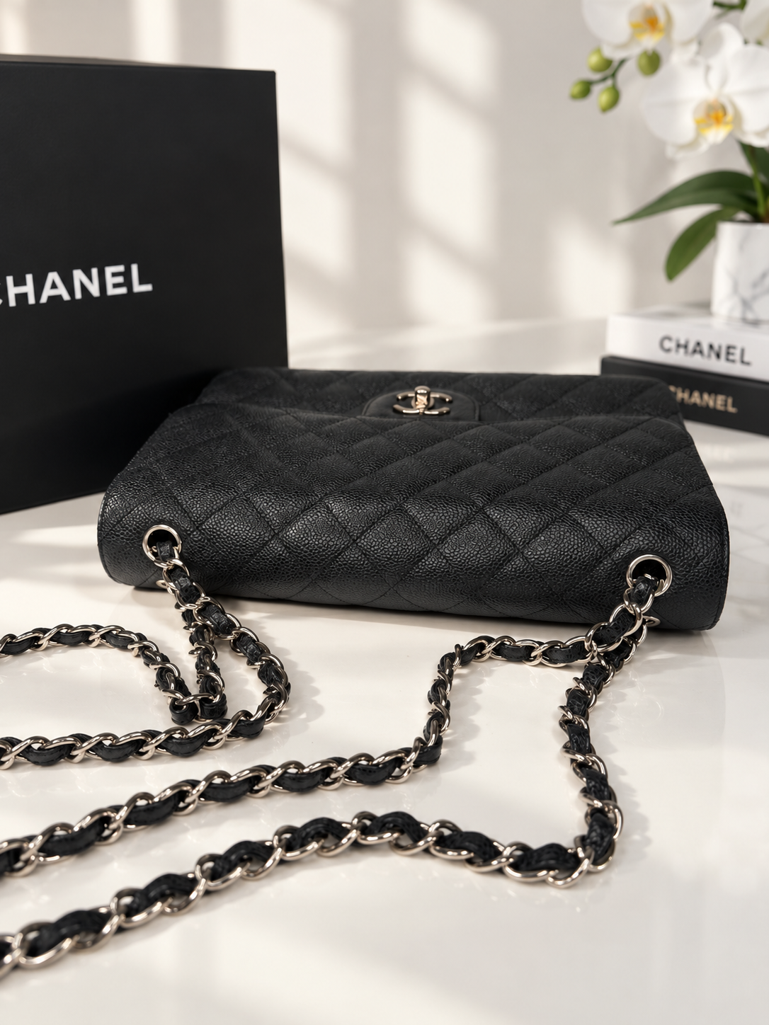 Chanel Caviar Jumbo Black SHW