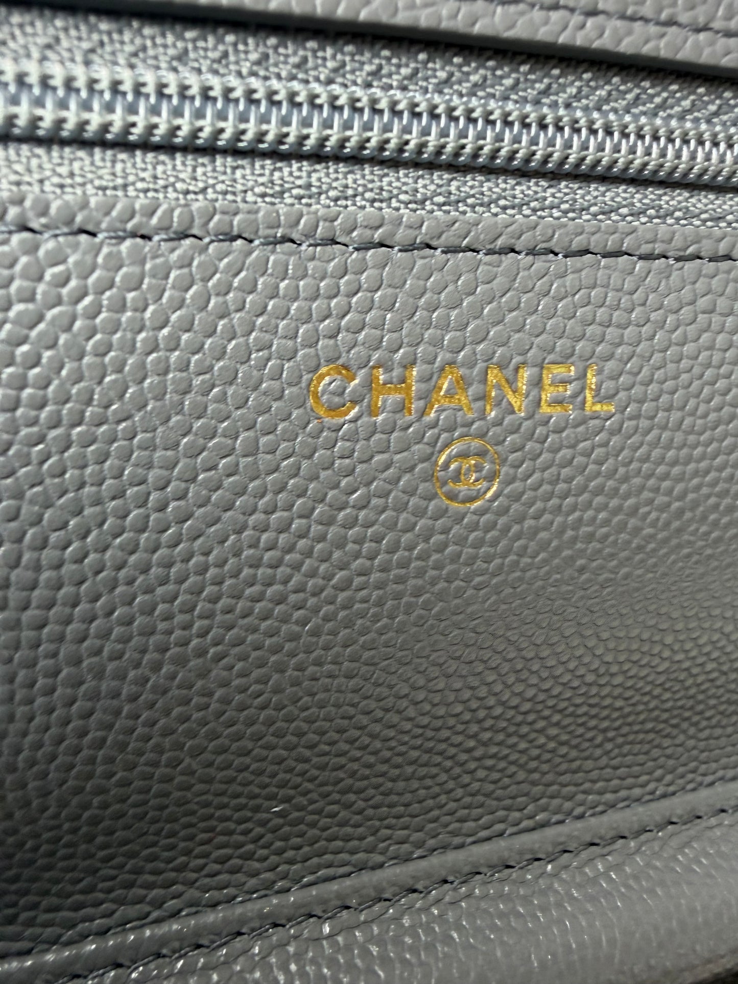 Chanel Grey Caviar WOC