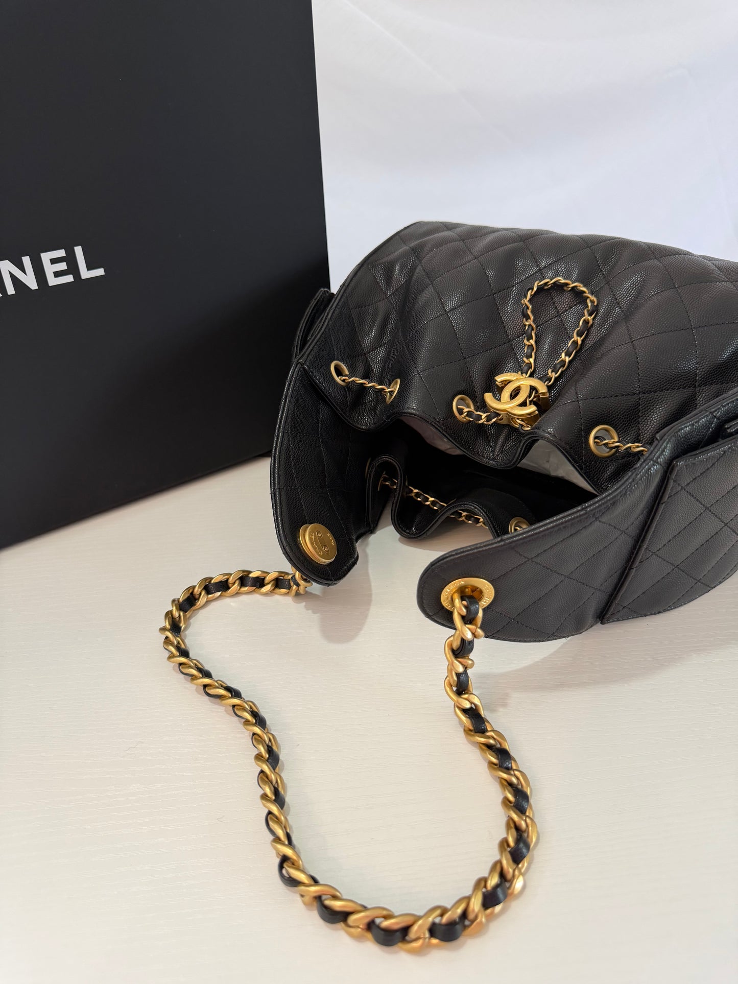 Chanel 25 Small Black GHW