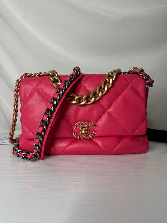 Chanel 19 Large Pink