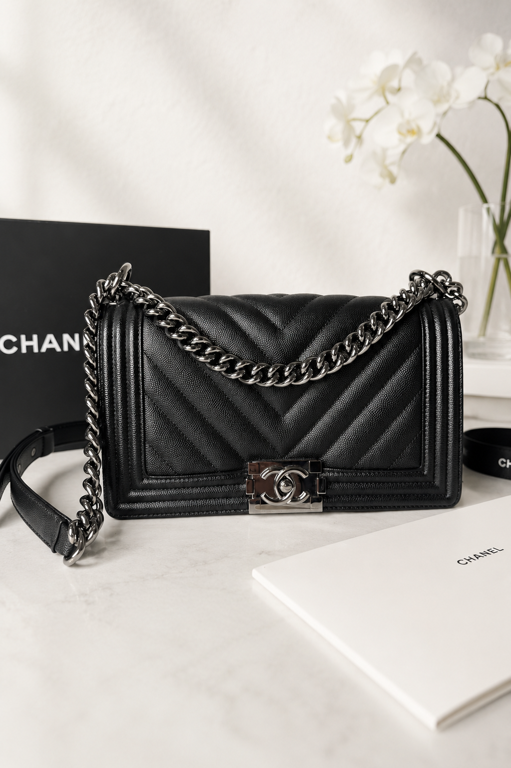 Chanel Caviar Boy Medium