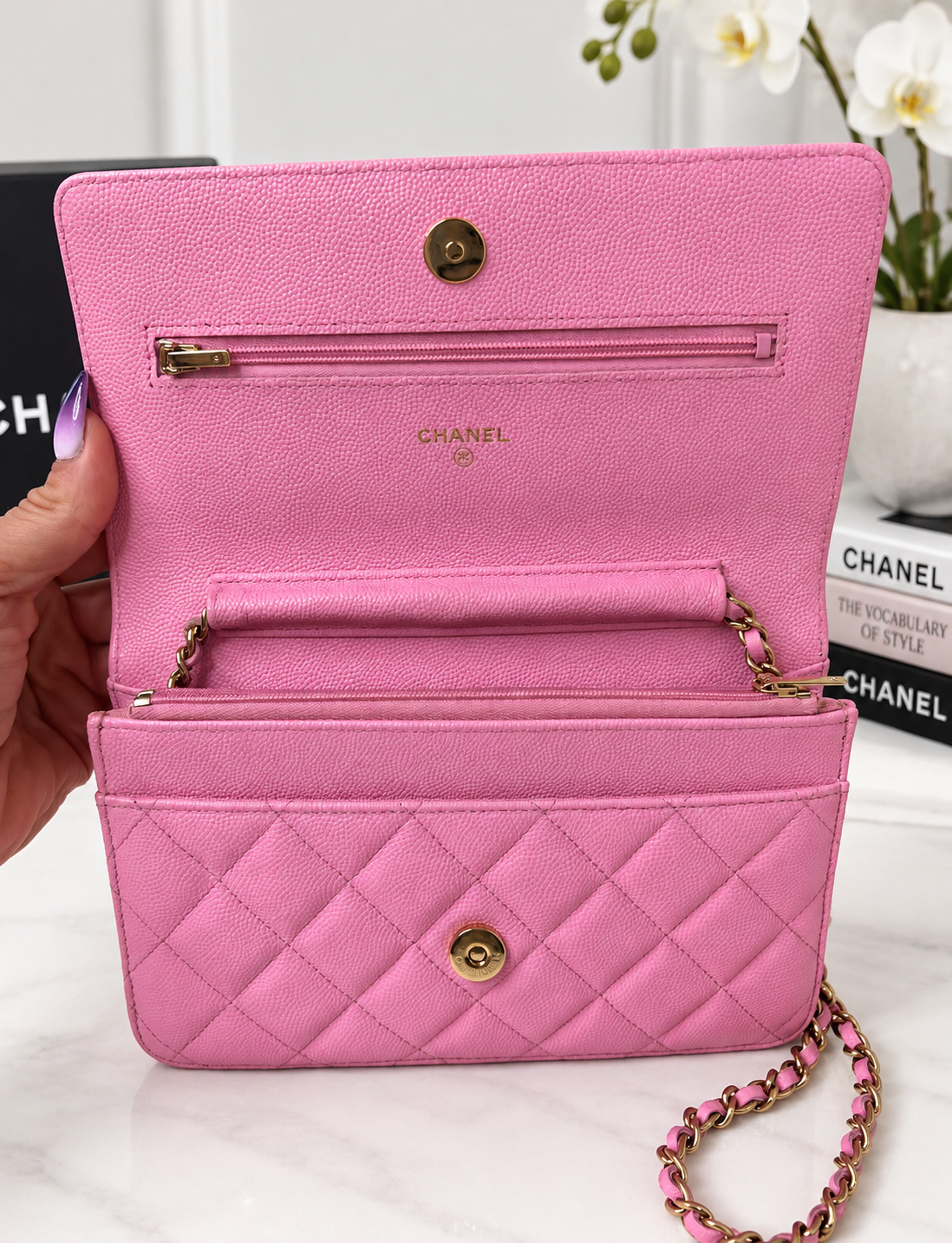 Chanel Caviar WOC Pink