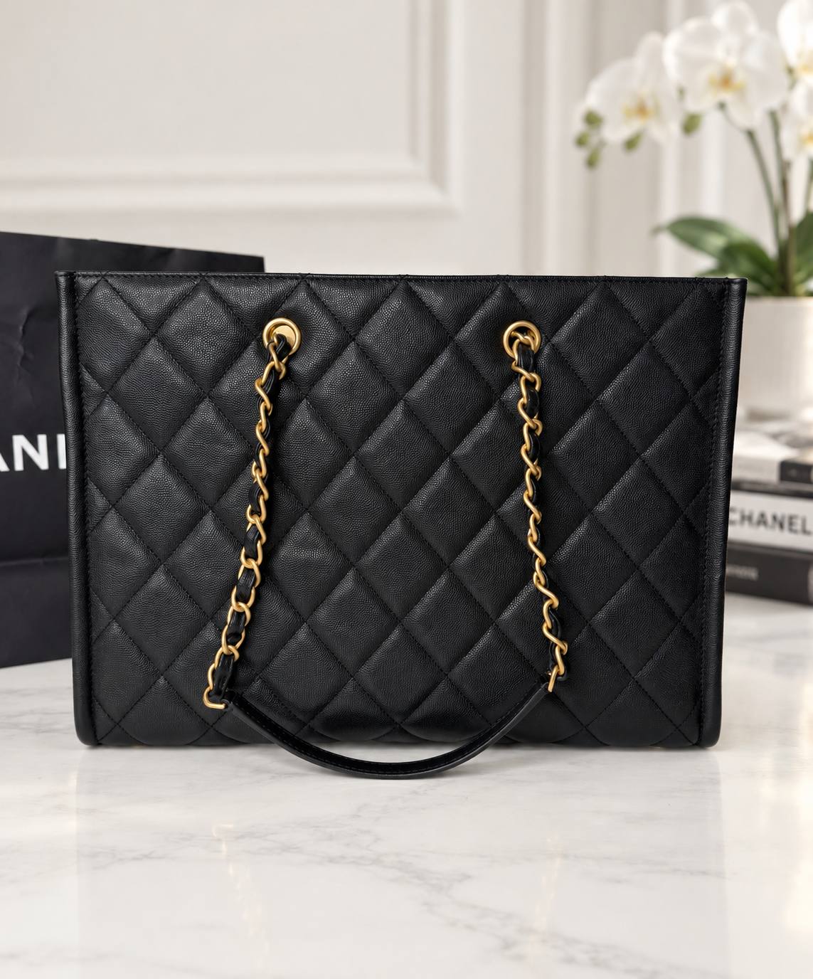 Chanel Caviar 2 in 1 Tote Re-waffle