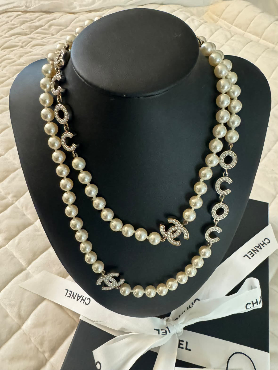 Chanel Pearl CC Necklace