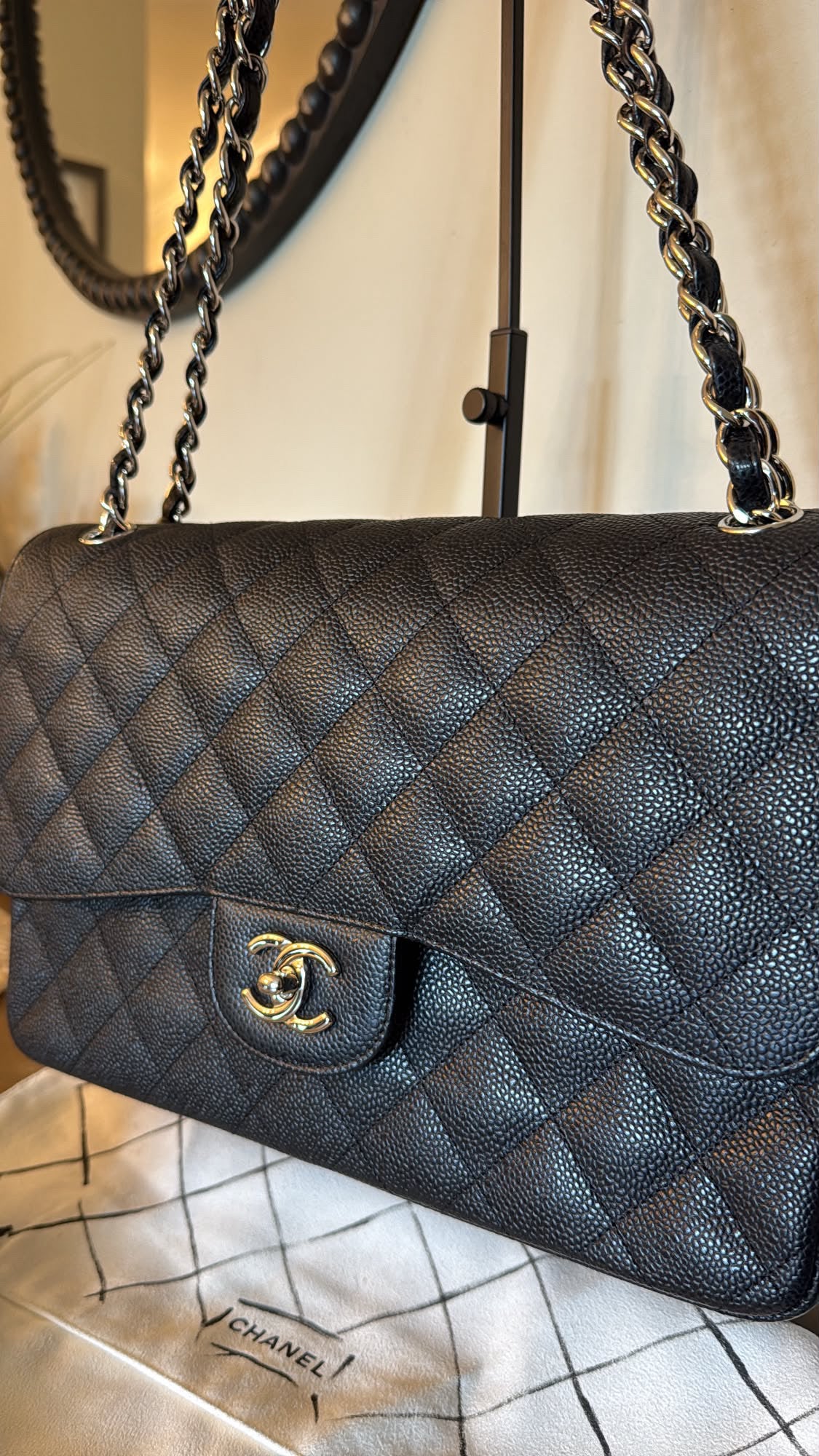 Chanel Caviar Jumbo Black SHW