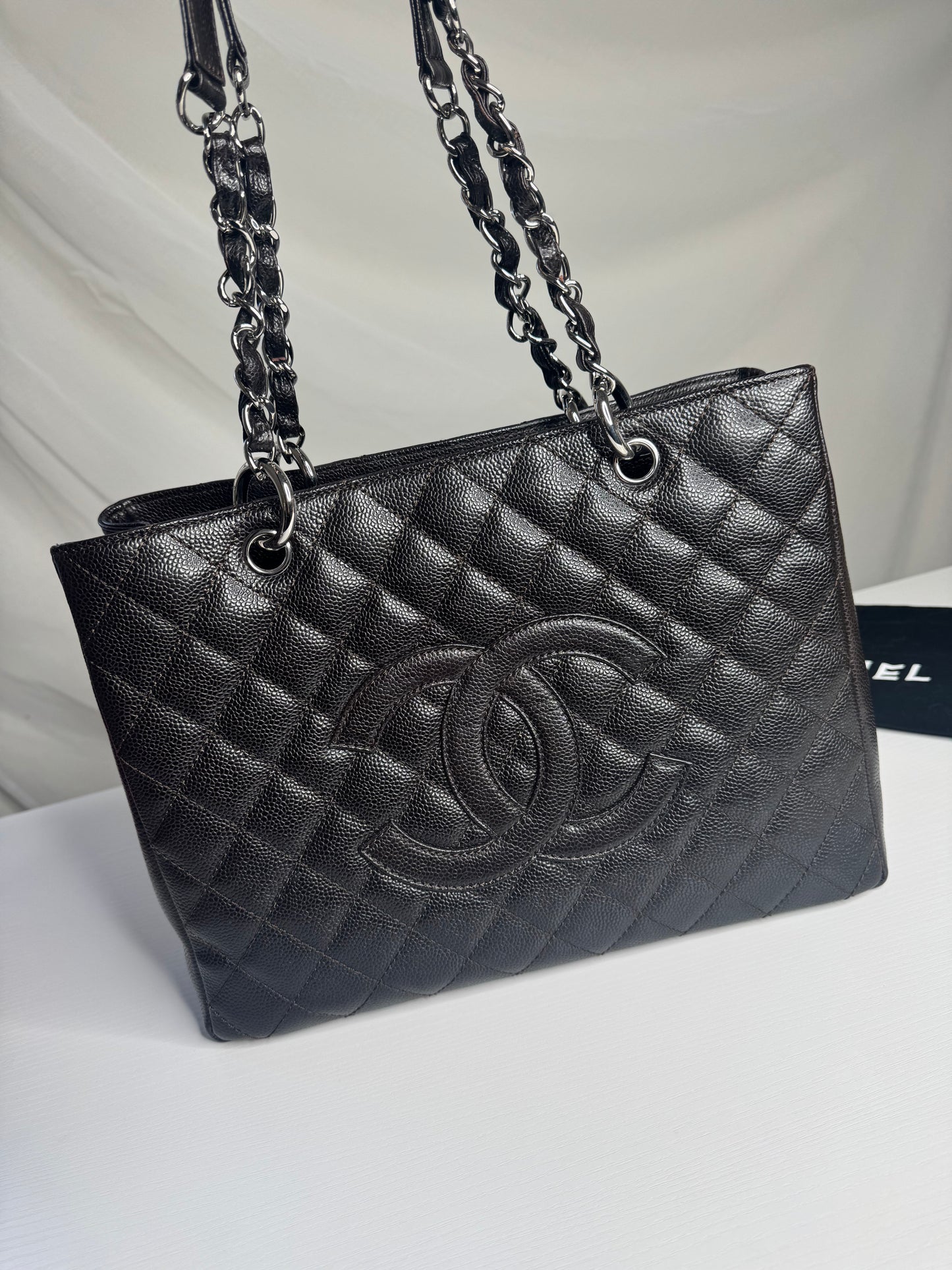 Chanel Caviar GST Chocolate