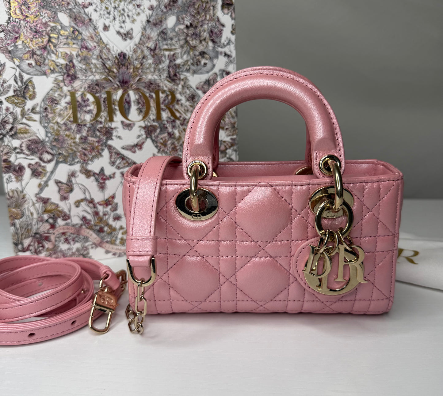 Dior Djoy Micro Iridescent Pink