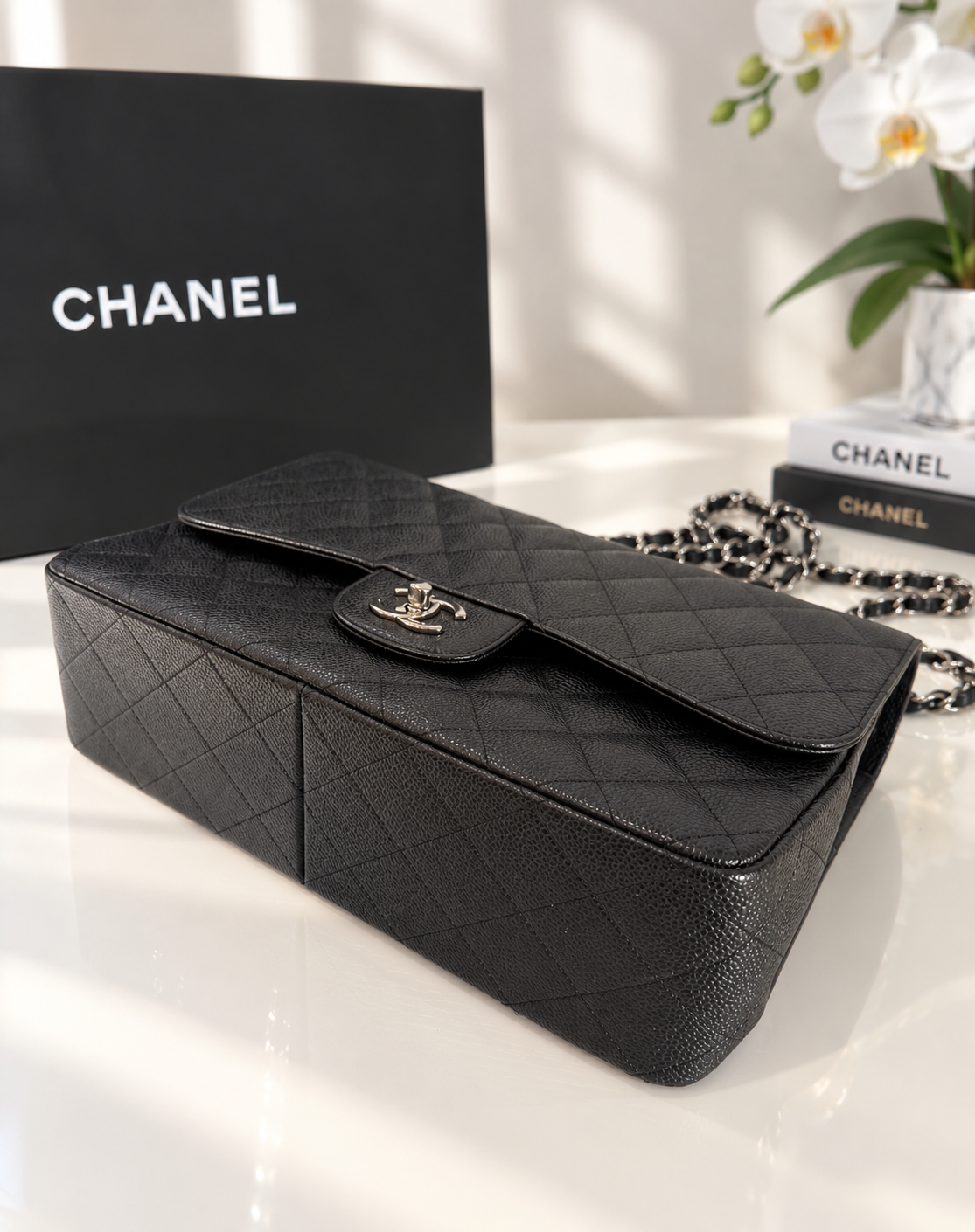 Chanel Caviar Jumbo Black SHW