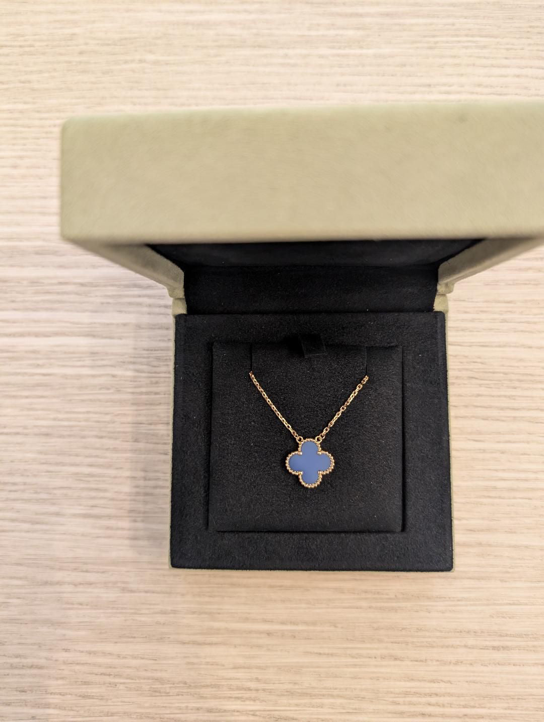 VCA Vintage Blue Agate Necklace