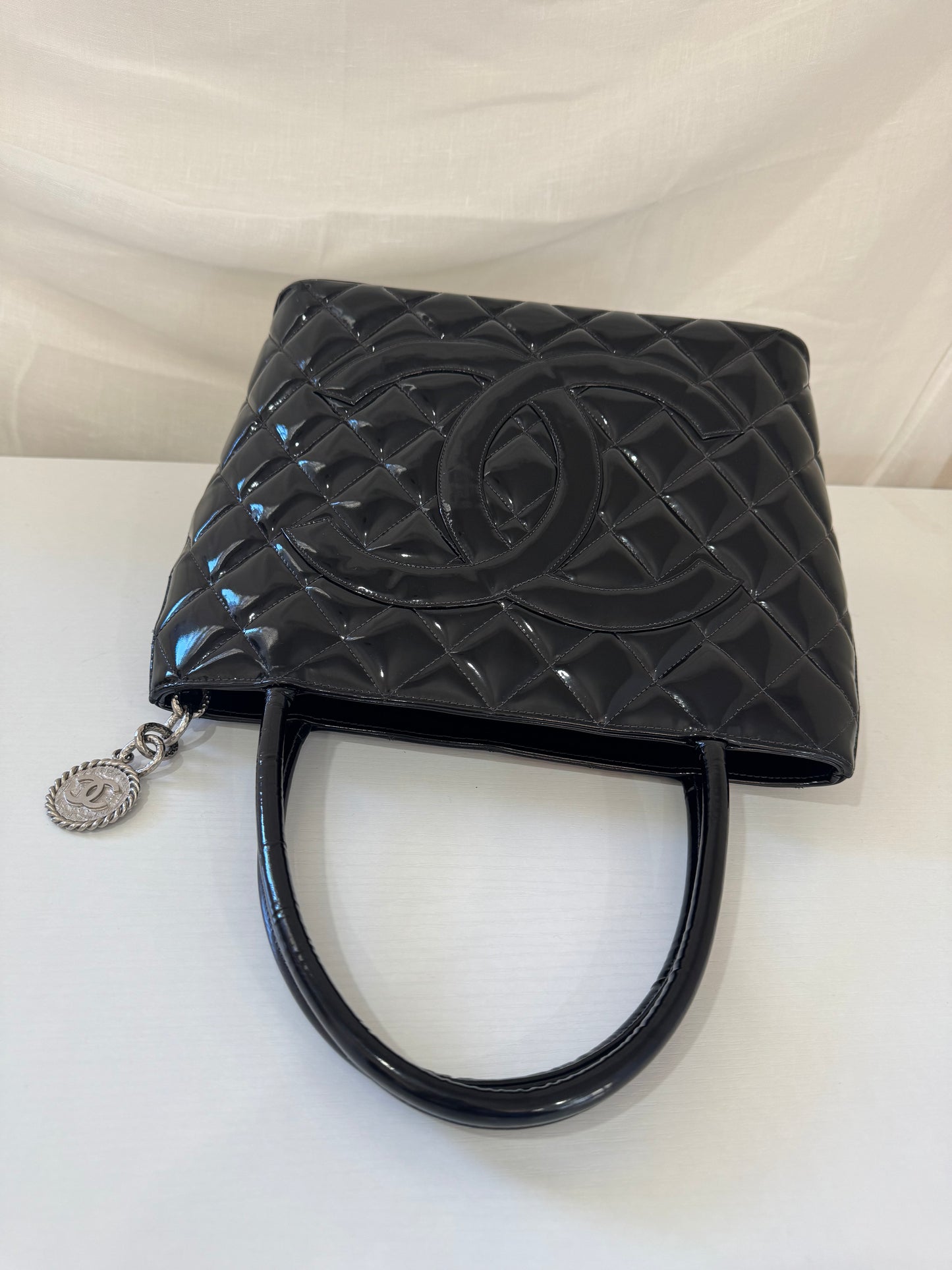 Chanel Medallion Patent Tote