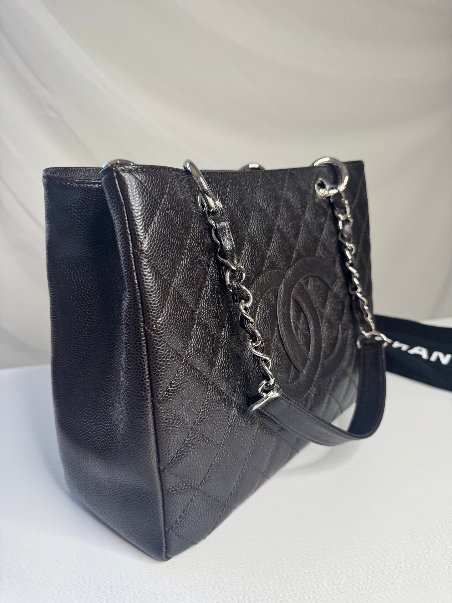 Chanel Caviar GST Chocolate