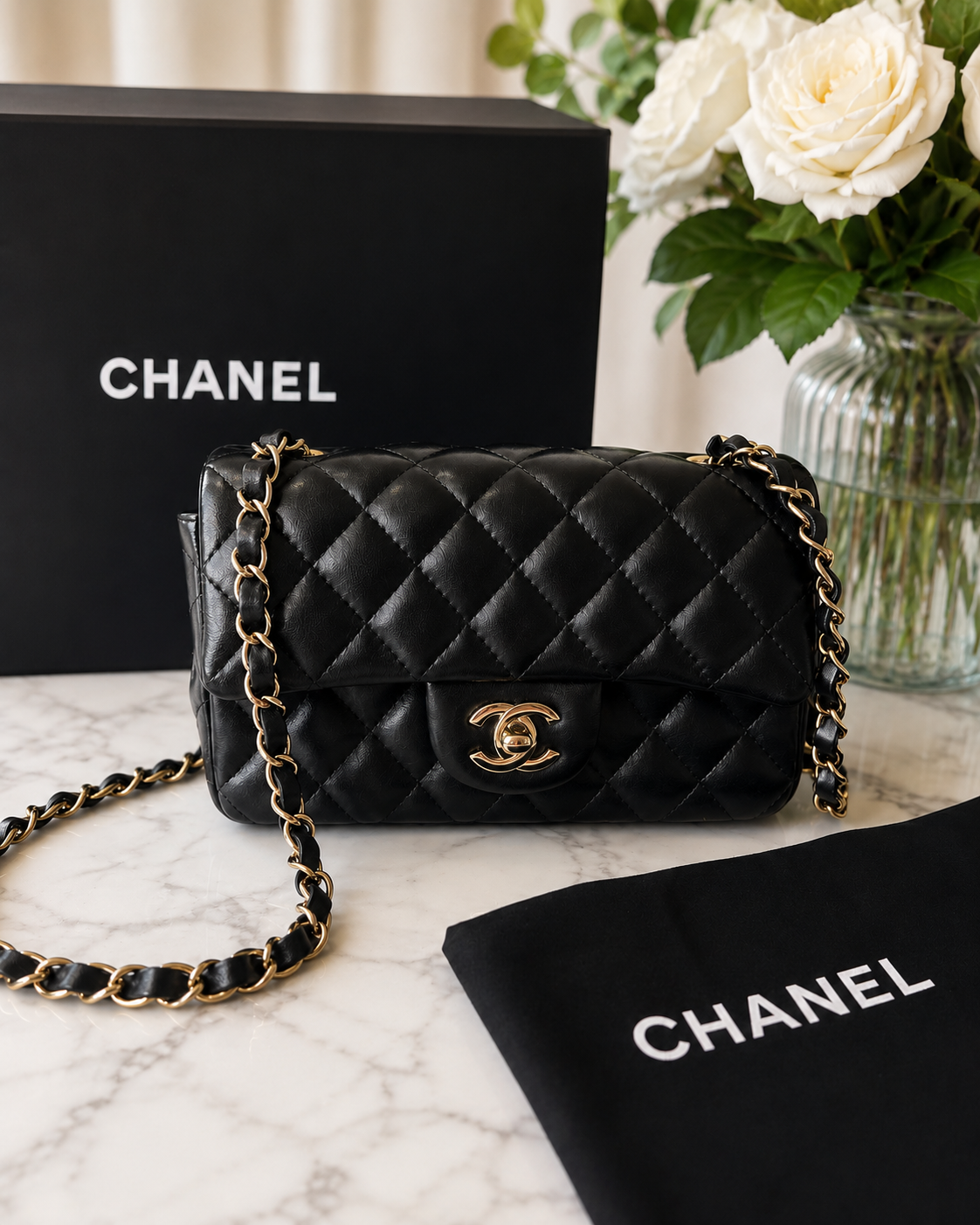 Chanel Mini Flap Lambskin GHW