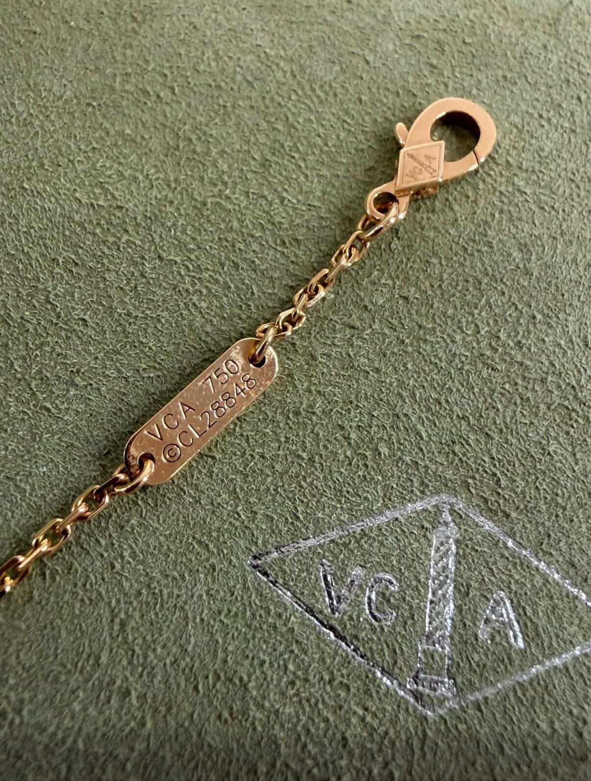 VCA Gold Hammered Necklace