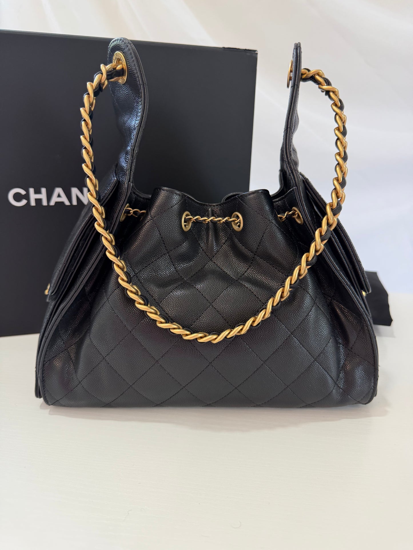 Chanel 25 Small Black GHW