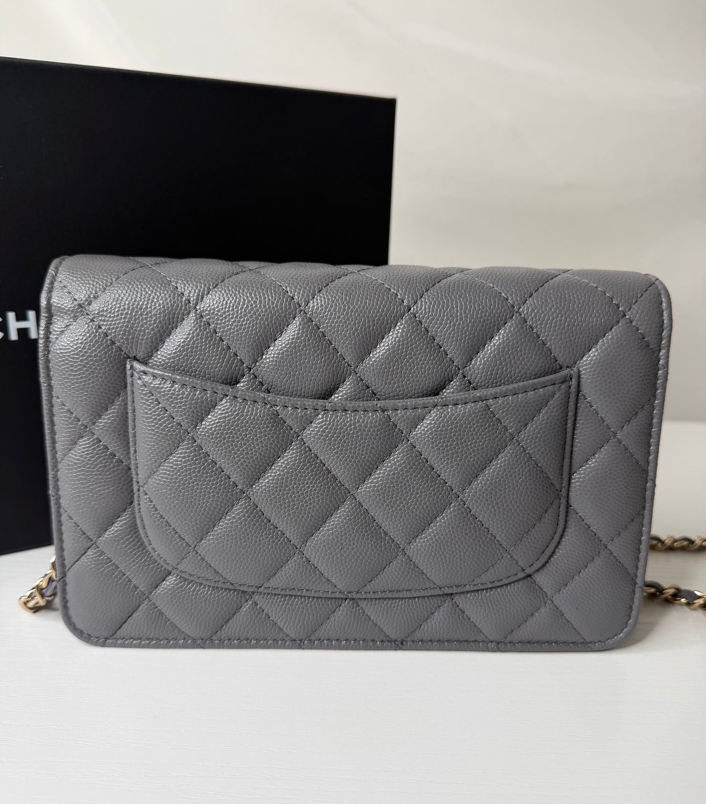 Chanel Grey Caviar WOC