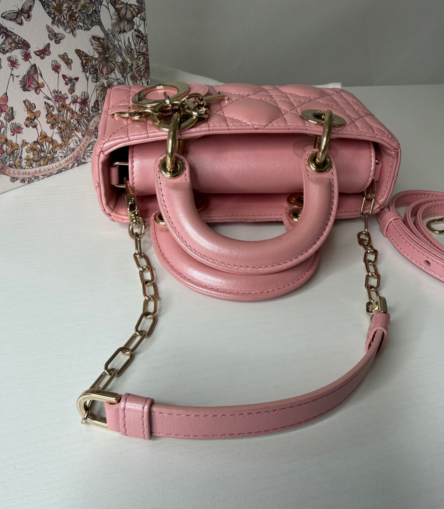 Dior Djoy Micro Iridescent Pink