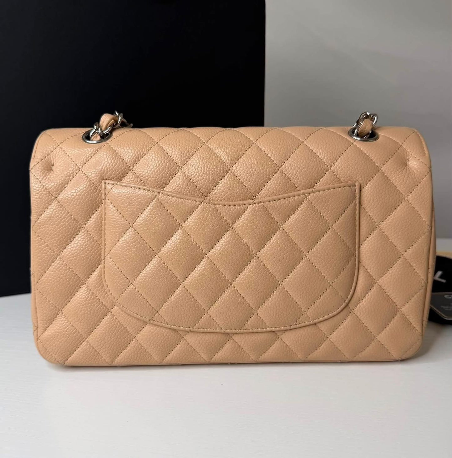 Chanel Caviar Medium Beige SHW