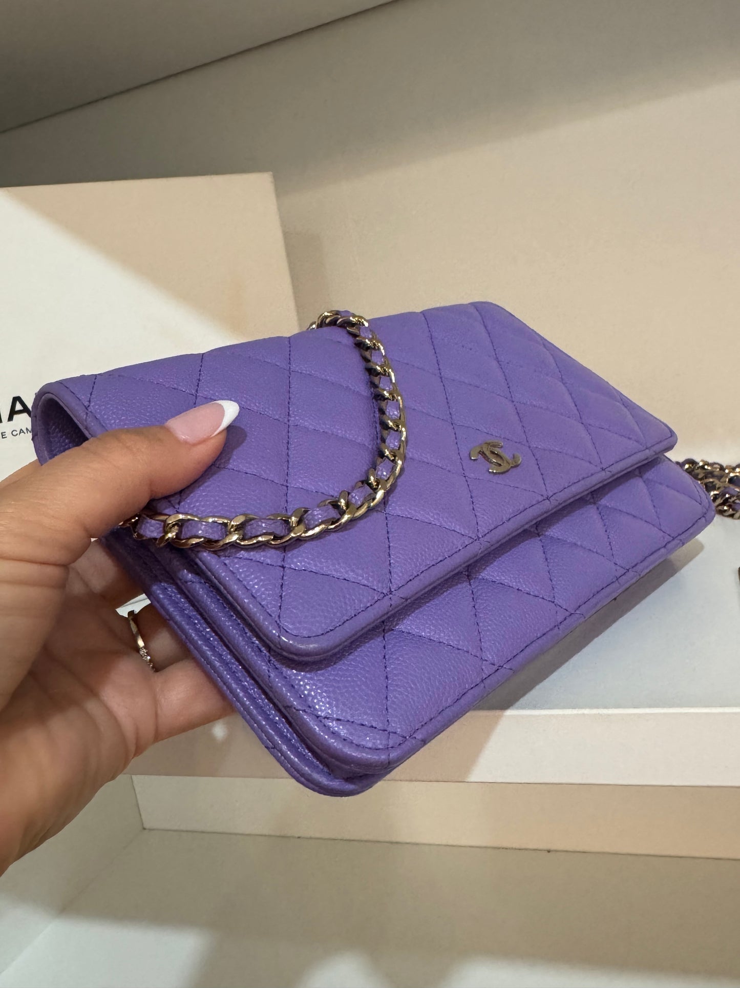 Chanel Caviar WOC Purple GHW