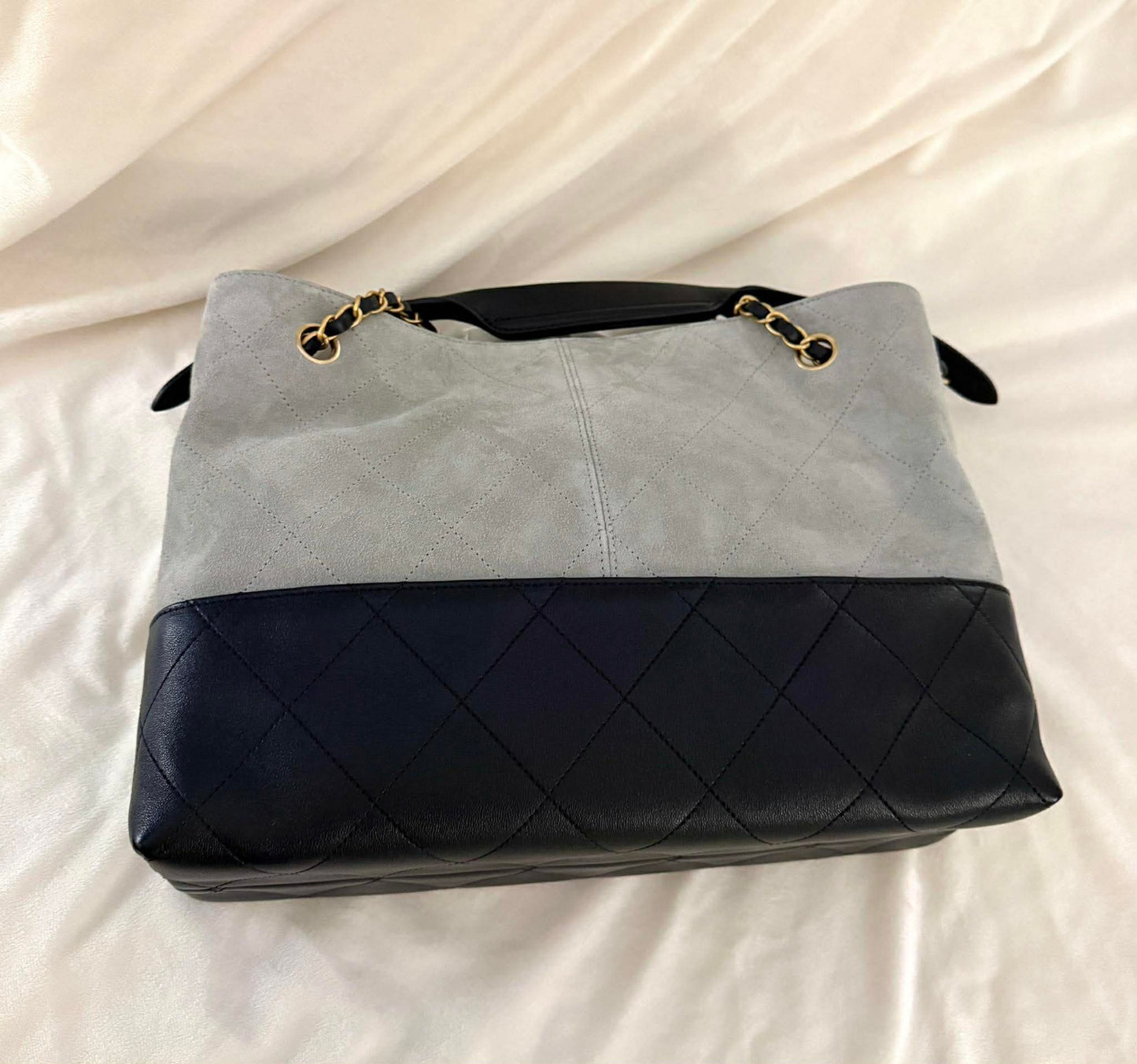Chanel Hobo Suede Shopping Tote