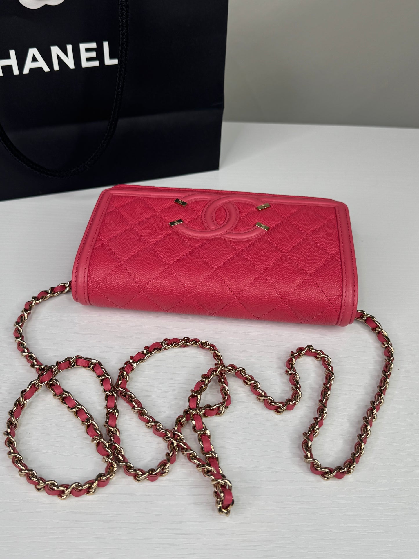 Chanel Filigree Caviar WOC