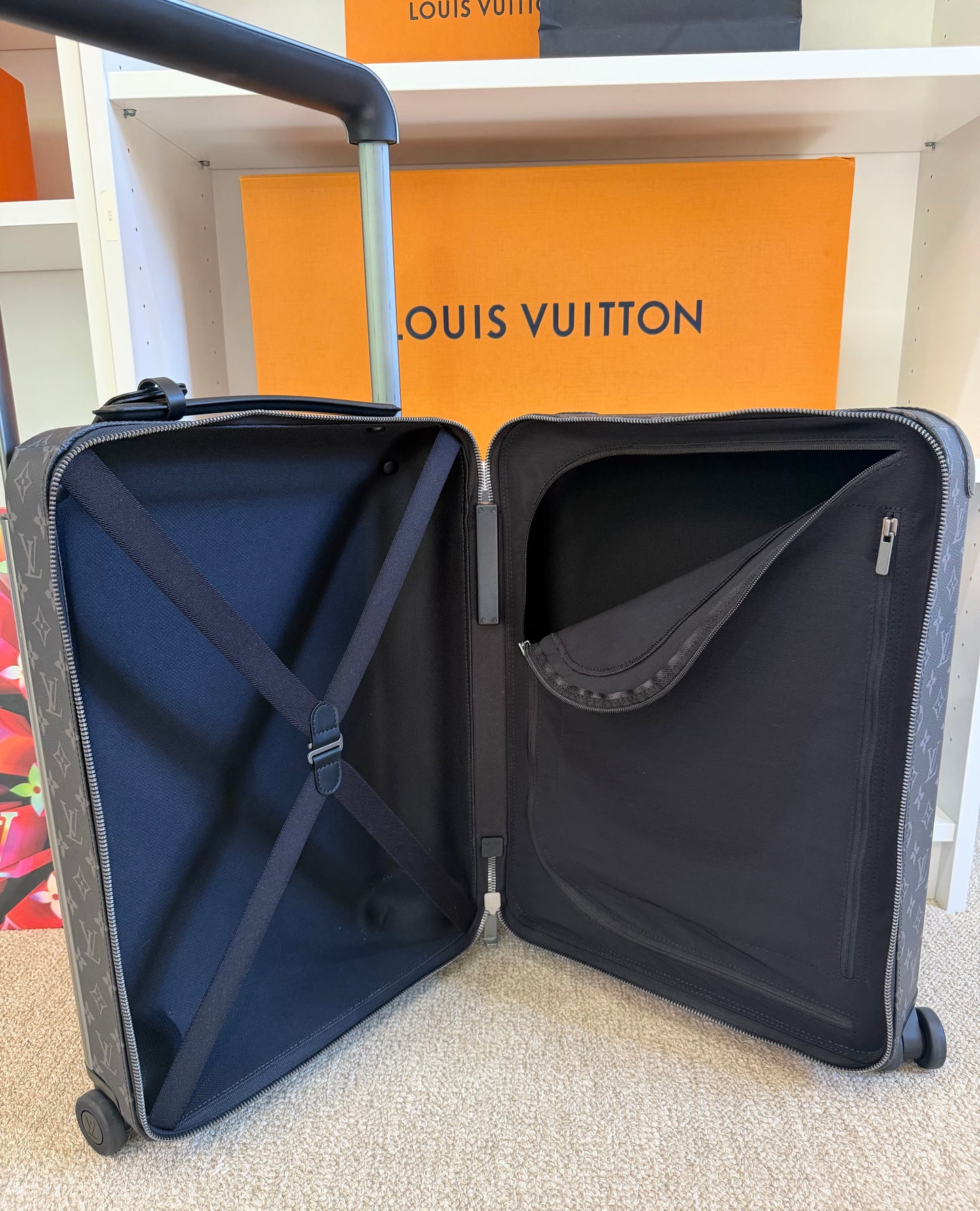 Louis Vuitton Horizon 55 Eclipse Monogram Eclipse Canvas
