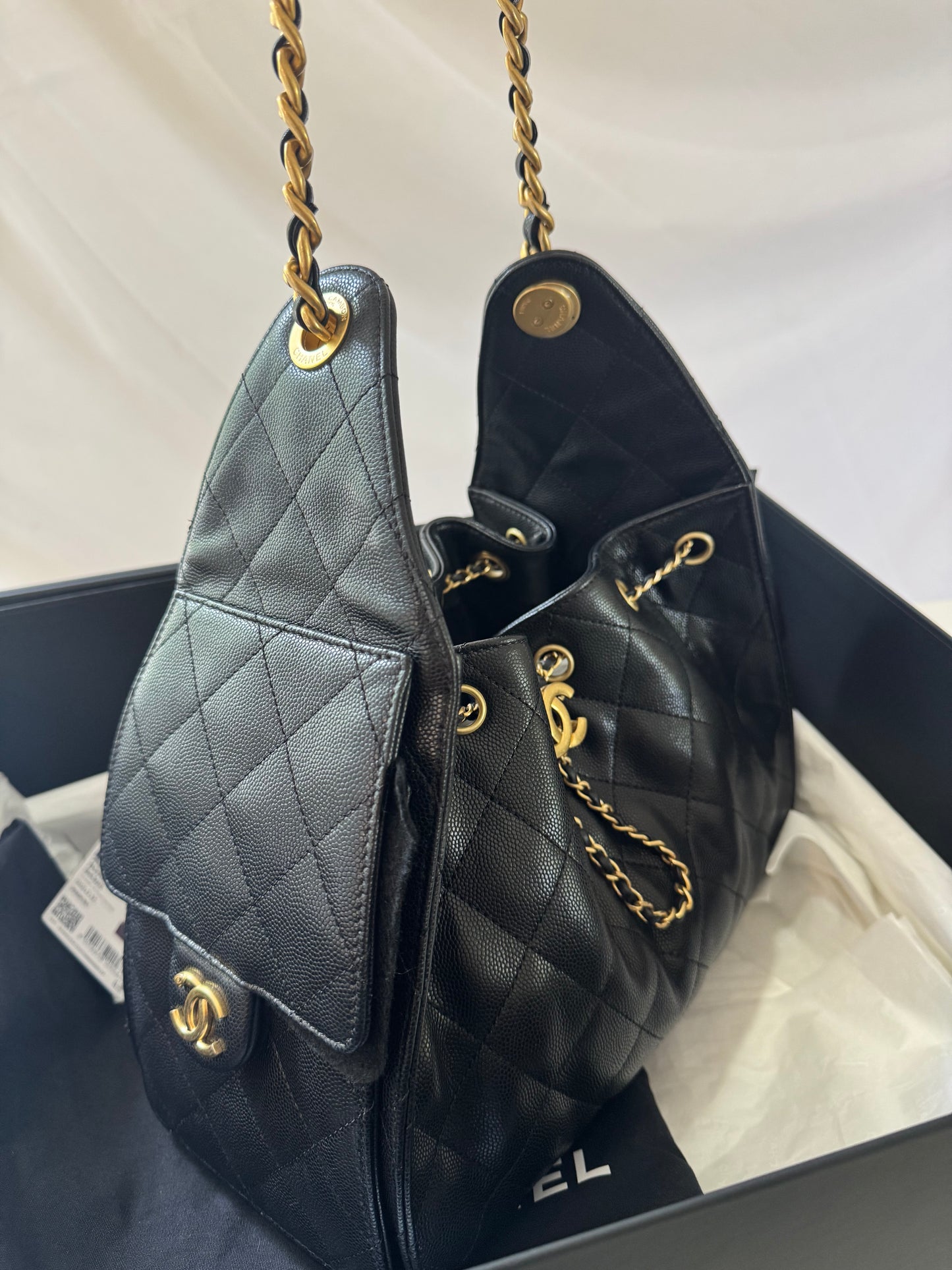 Chanel 25 Small Black GHW