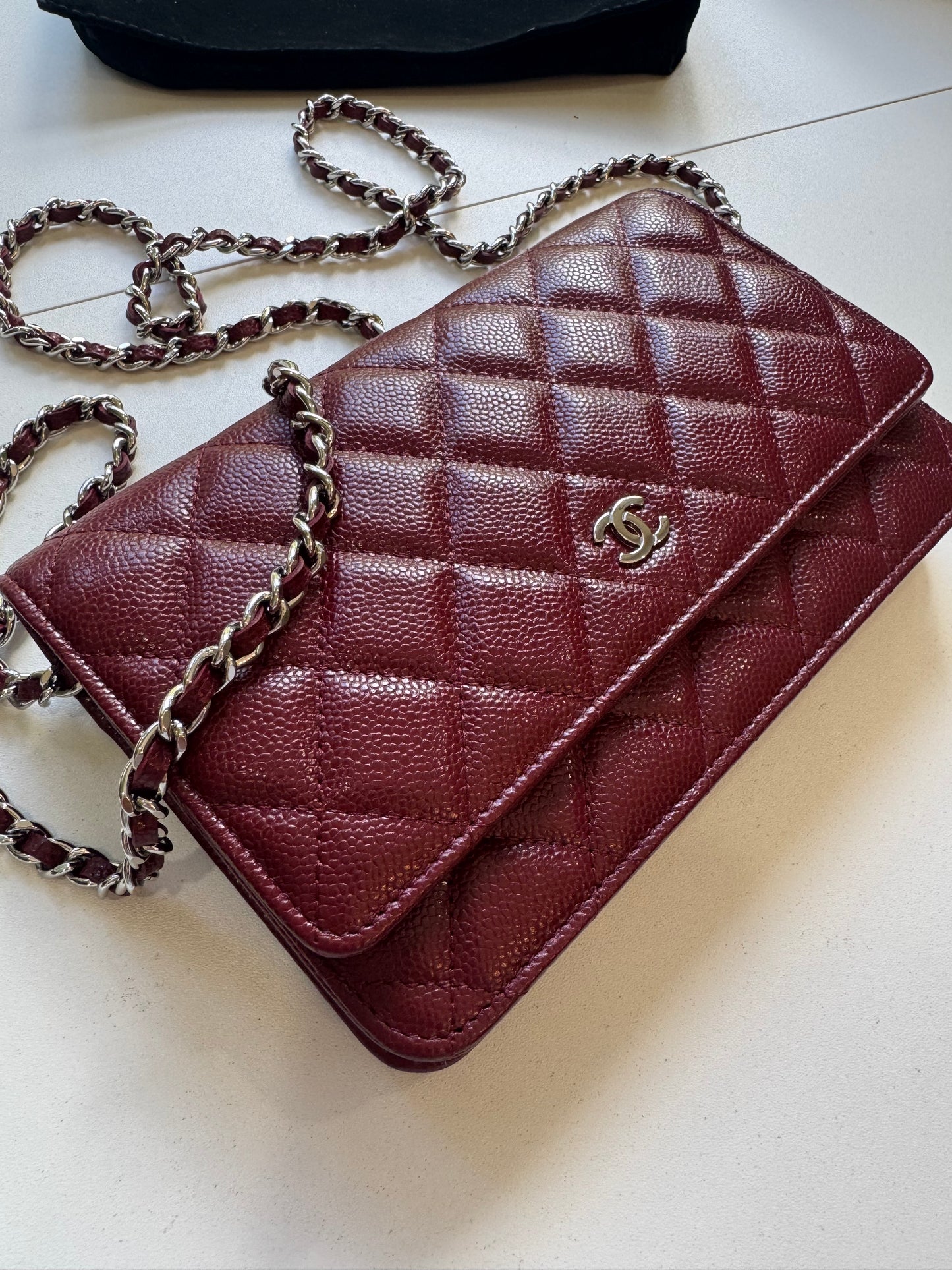 Chanel Caviar WOC Burgundy SHW